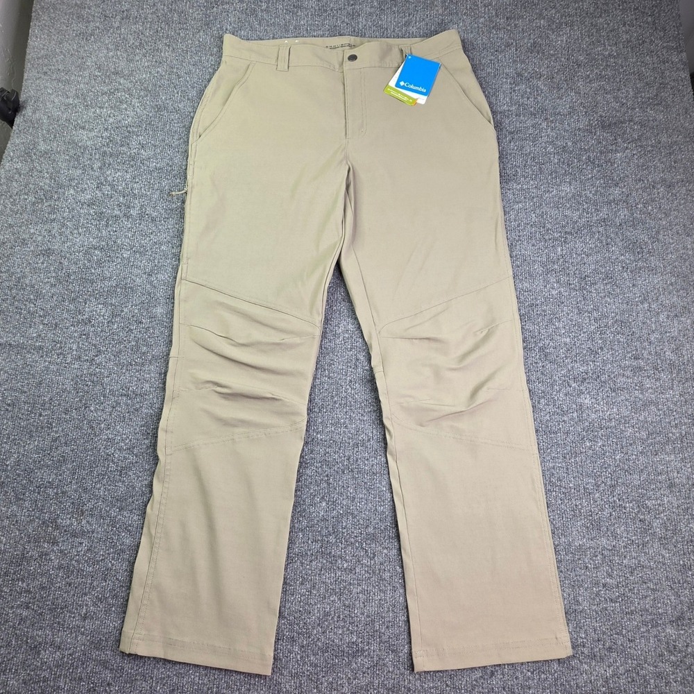 Columbia Omni-Shield Pants Mens 34x30 Tan Hiking Outdoor XM9004 NEW